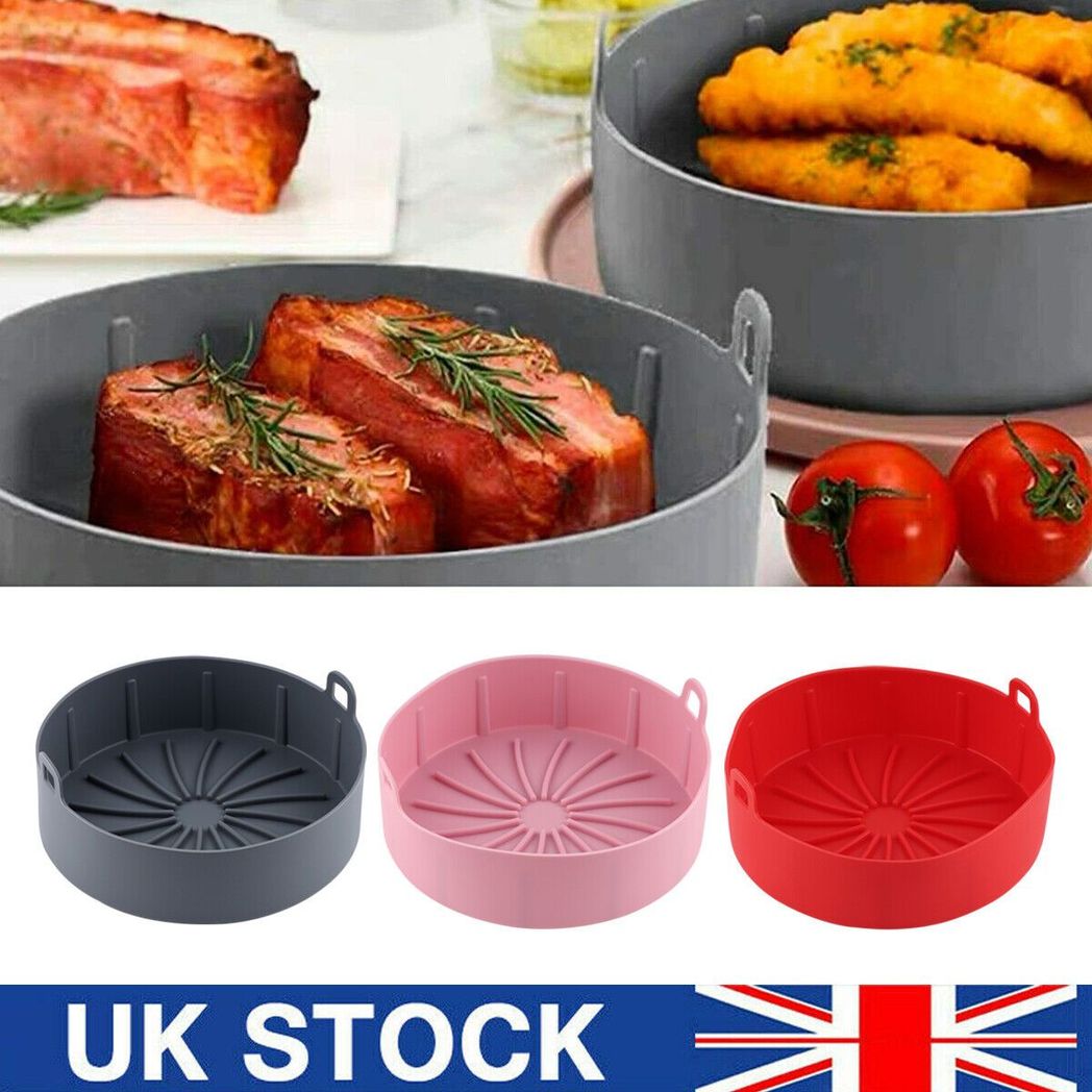 Silicone Air Fryer Pot - Reusable BBQ Baking Basket for Perfectly Cooked Delights