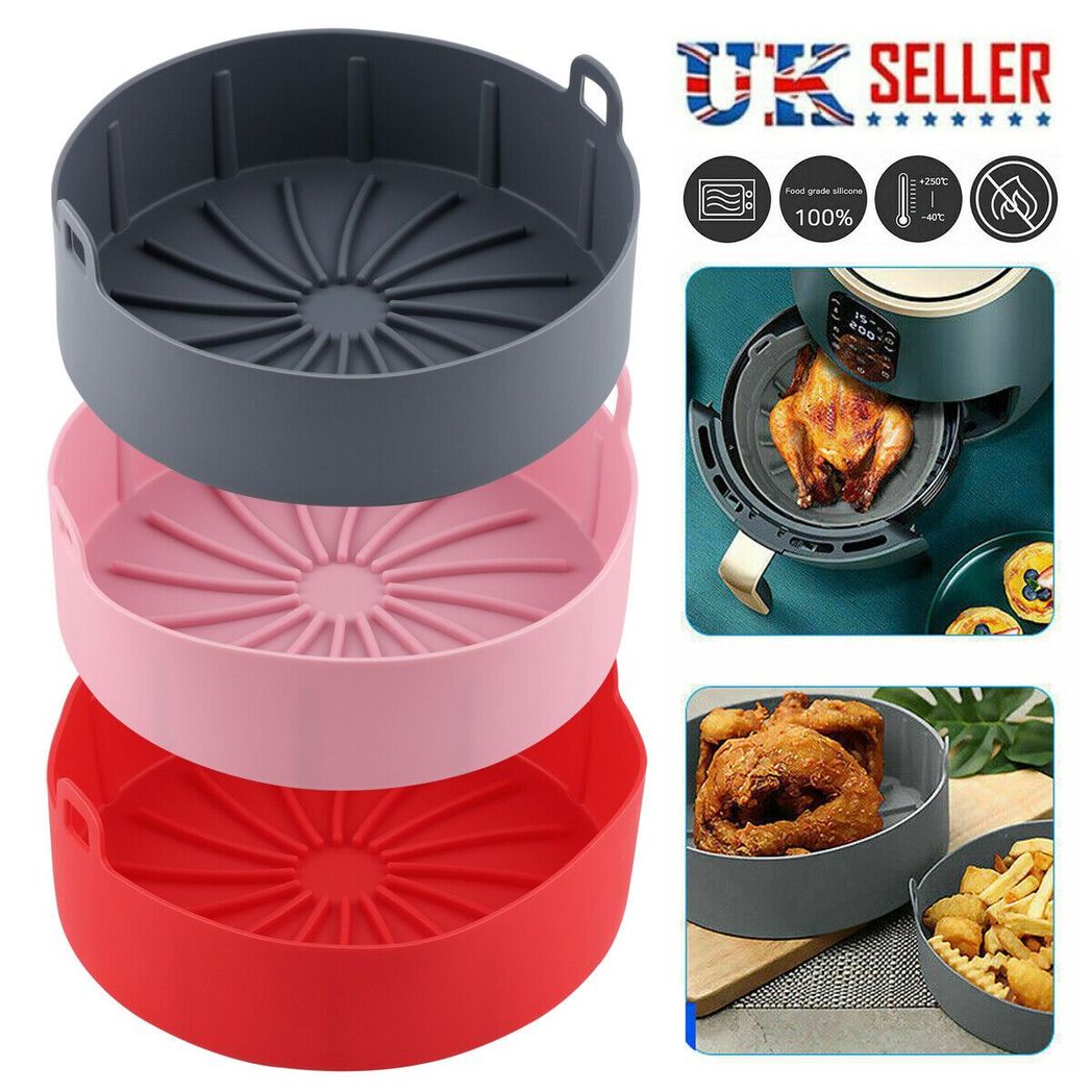 Silicone Air Fryer Pot - Reusable BBQ Baking Basket for Perfectly Cooked Delights