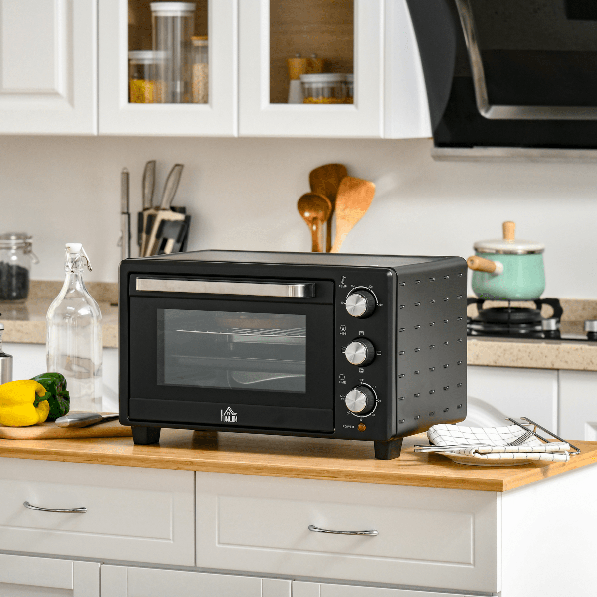 Mini Oven, 21L Grill, Toaster Timer, Baking Tray and Wire Rack, 1400W - Fryora