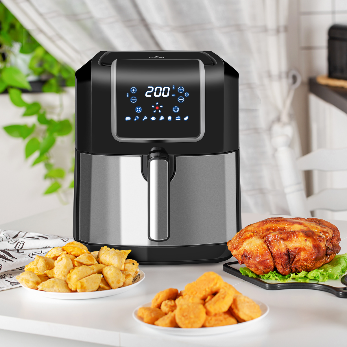 Healthy Chef 6.5L Air Fryer: 1700W with Digital Timer & 8 Cooking Programs