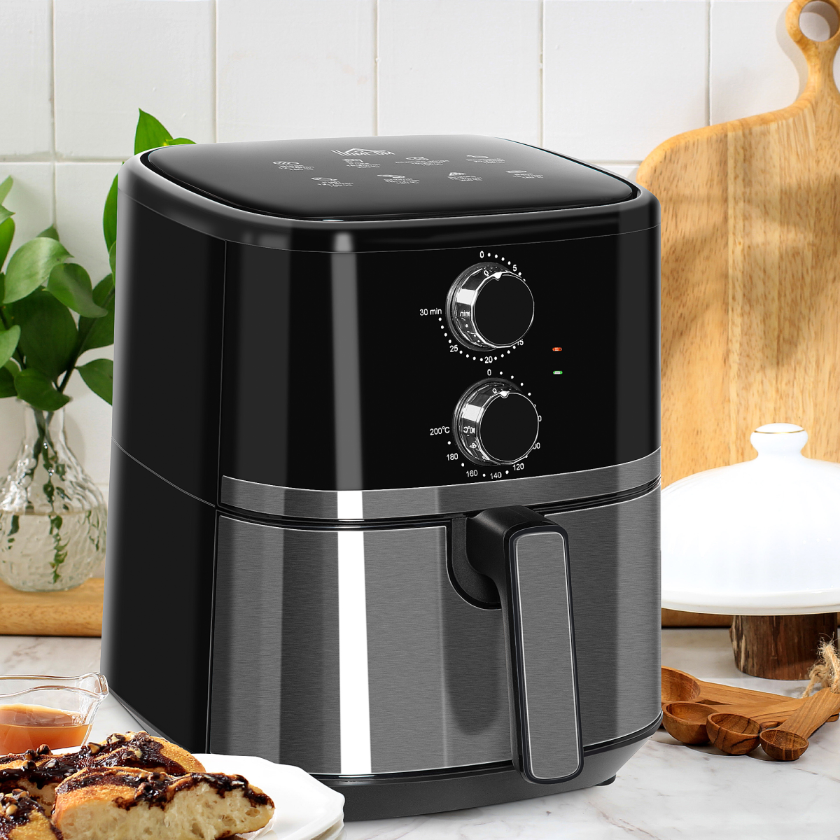 HOMCOM 1500W 4.5L Air Fryer: Healthy Cooking Made Easy & Delicious!