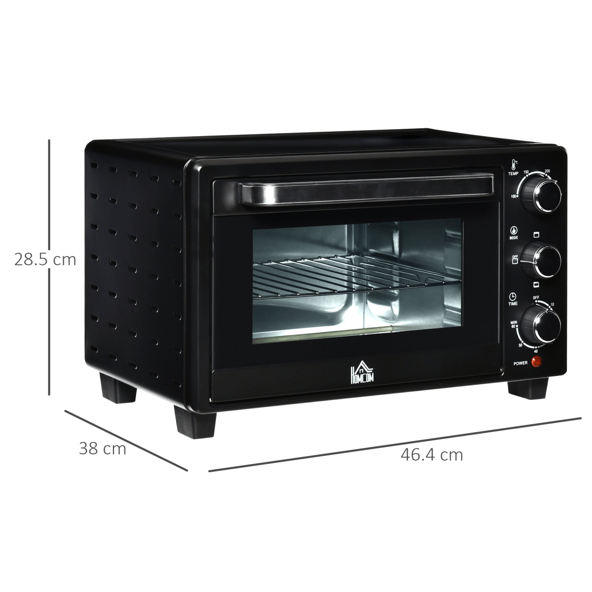 Mini Oven, 21L Grill, Toaster Timer, Baking Tray and Wire Rack, 1400W - Fryora