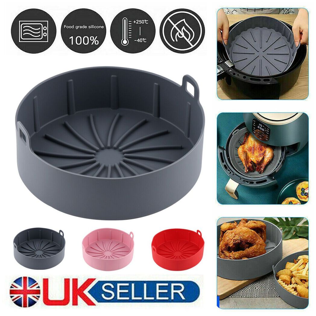 Silicone Air Fryer Pot - Reusable BBQ Baking Basket for Perfectly Cooked Delights