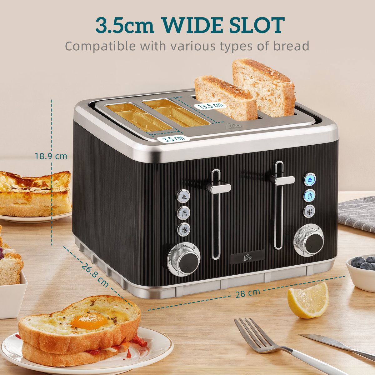 Modern Black Kettle & Toaster Duo - Precision, Style, and Convenience!