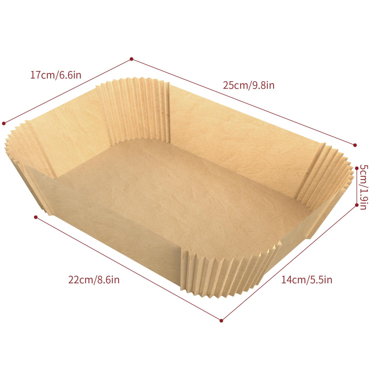 Vinsani Non-Stick Air Fryer Paper Liners – 200 Pack for Effortless Cooking!