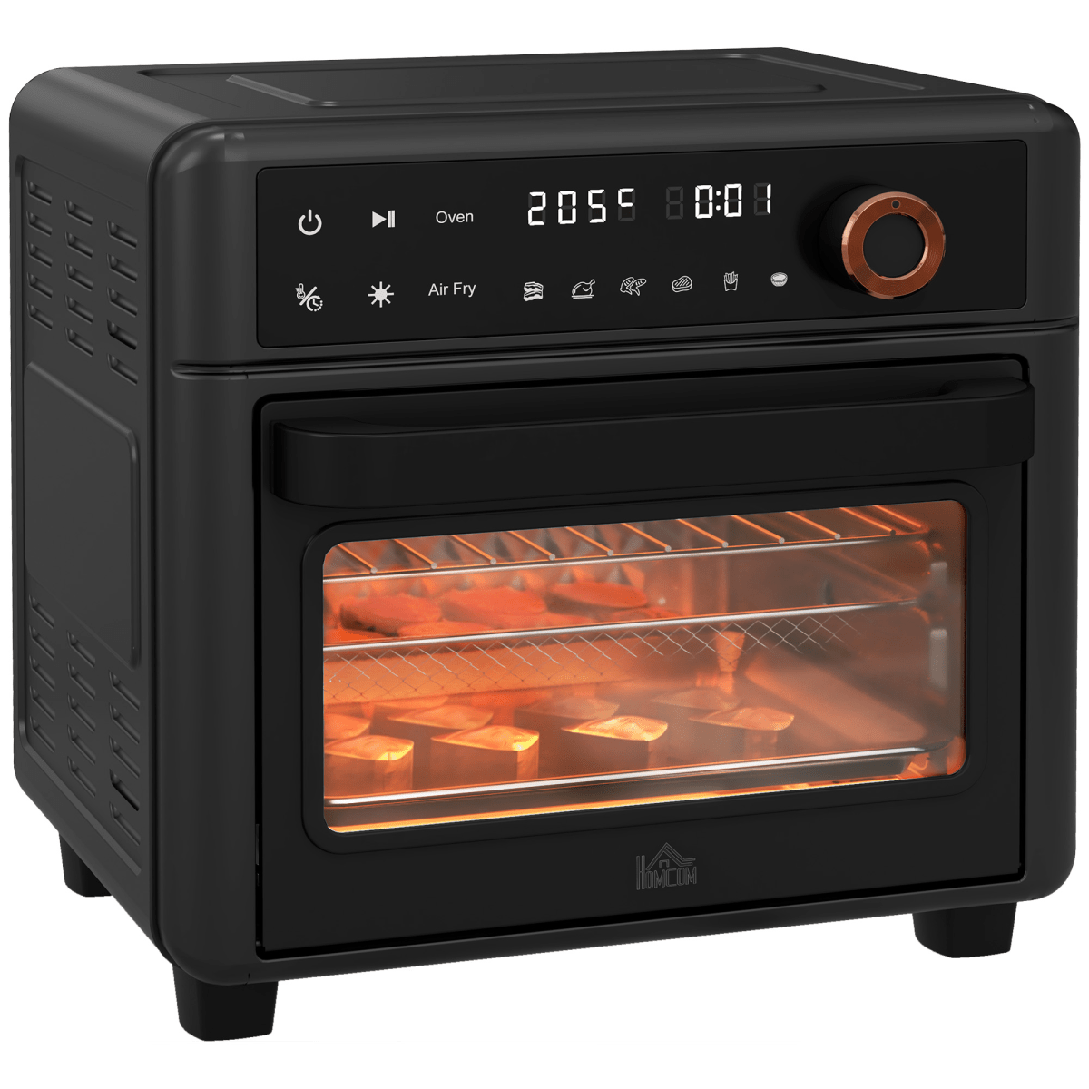 HOMCOM Air Fryer Oven 13L Mini Oven Countertop Convection Oven 1200W Black - Fryora