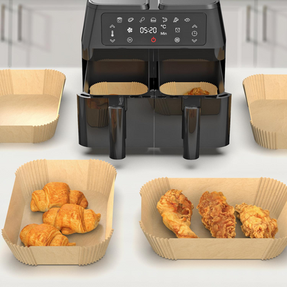 Vinsani Non-Stick Air Fryer Paper Liners – 200 Pack for Effortless Cooking!