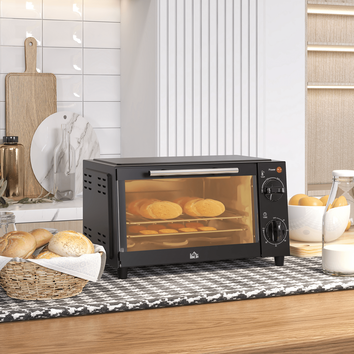 Mini Oven, 9L Countertop Electric Grill, Toaster Oven 750W - Fryora