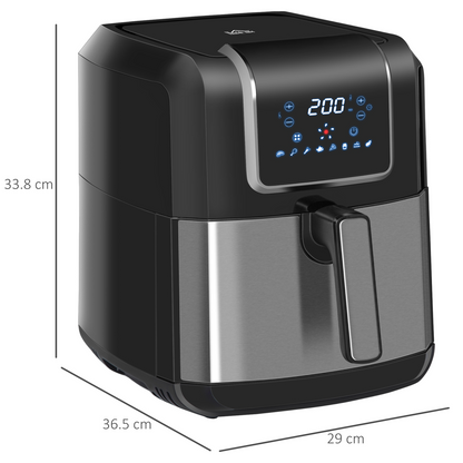 Healthy Chef 6.5L Air Fryer: 1700W with Digital Timer & 8 Cooking Programs
