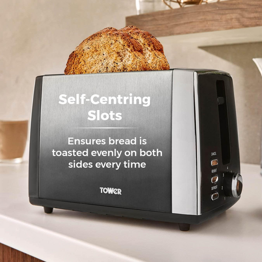 Tower Infinity Ombre 900W 2-Slice Toaster: Perfect Toast with Style