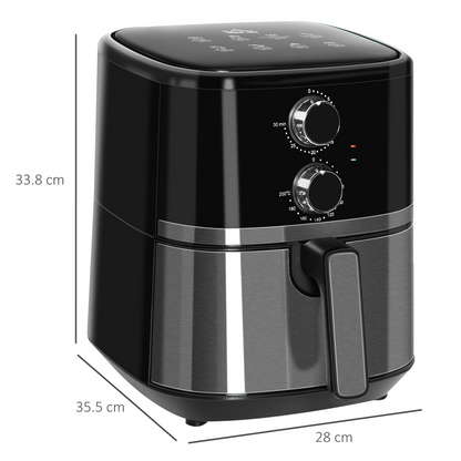 HOMCOM 1500W 4.5L Air Fryer: Healthy Cooking Made Easy & Delicious!