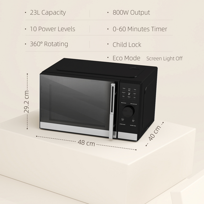 HOMCOM 23L Digital Microwave: Auto Cook, 10 Power Levels, Energy-Efficient!
