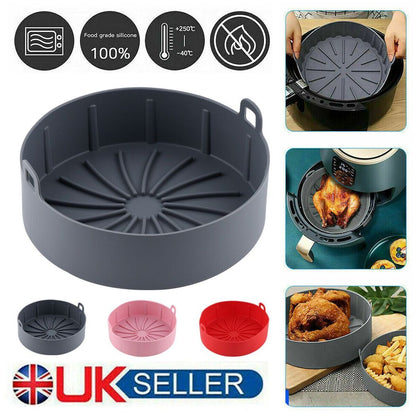 Silicone Air Fryer Pot - Reusable BBQ Baking Basket for Perfectly Cooked Delights