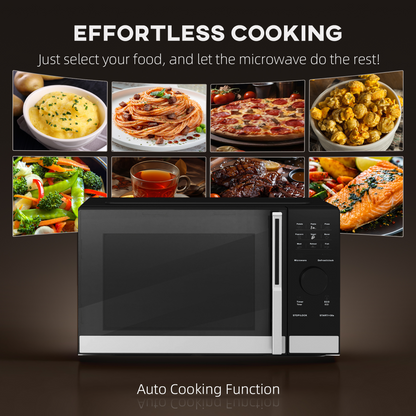 HOMCOM 23L Digital Microwave: Auto Cook, 10 Power Levels, Energy-Efficient!