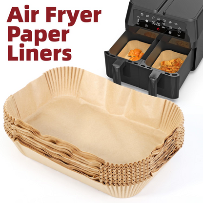 Vinsani Non-Stick Air Fryer Paper Liners – 200 Pack for Effortless Cooking!