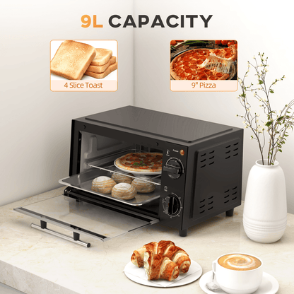 Mini Oven, 9L Countertop Electric Grill, Toaster Oven 750W - Fryora