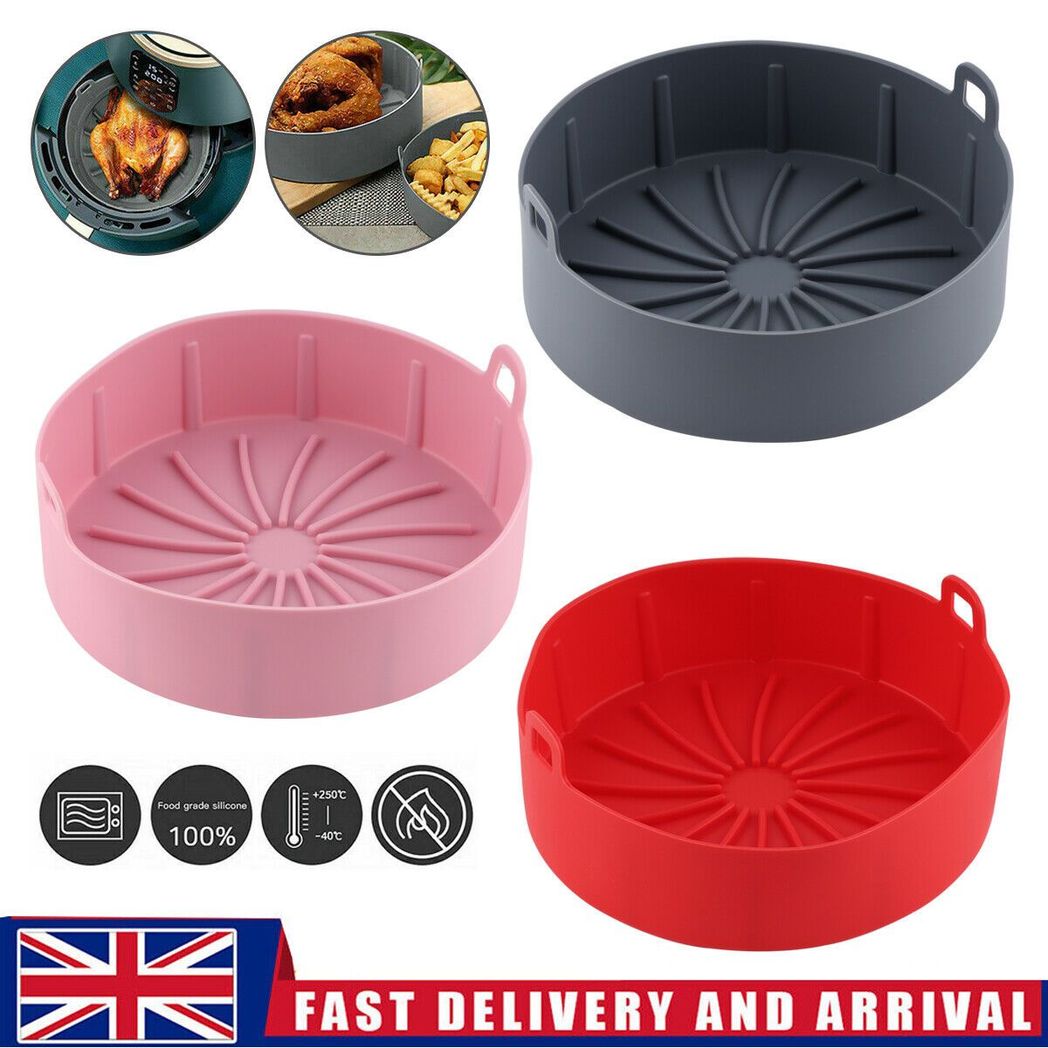 Silicone Air Fryer Pot - Reusable BBQ Baking Basket for Perfectly Cooked Delights