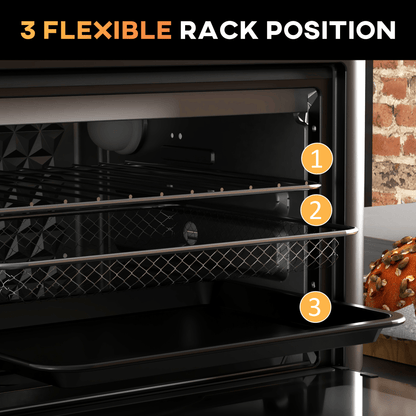 HOMCOM Air Fryer Oven 13L Mini Oven Countertop Convection Oven 1200W Black - Fryora