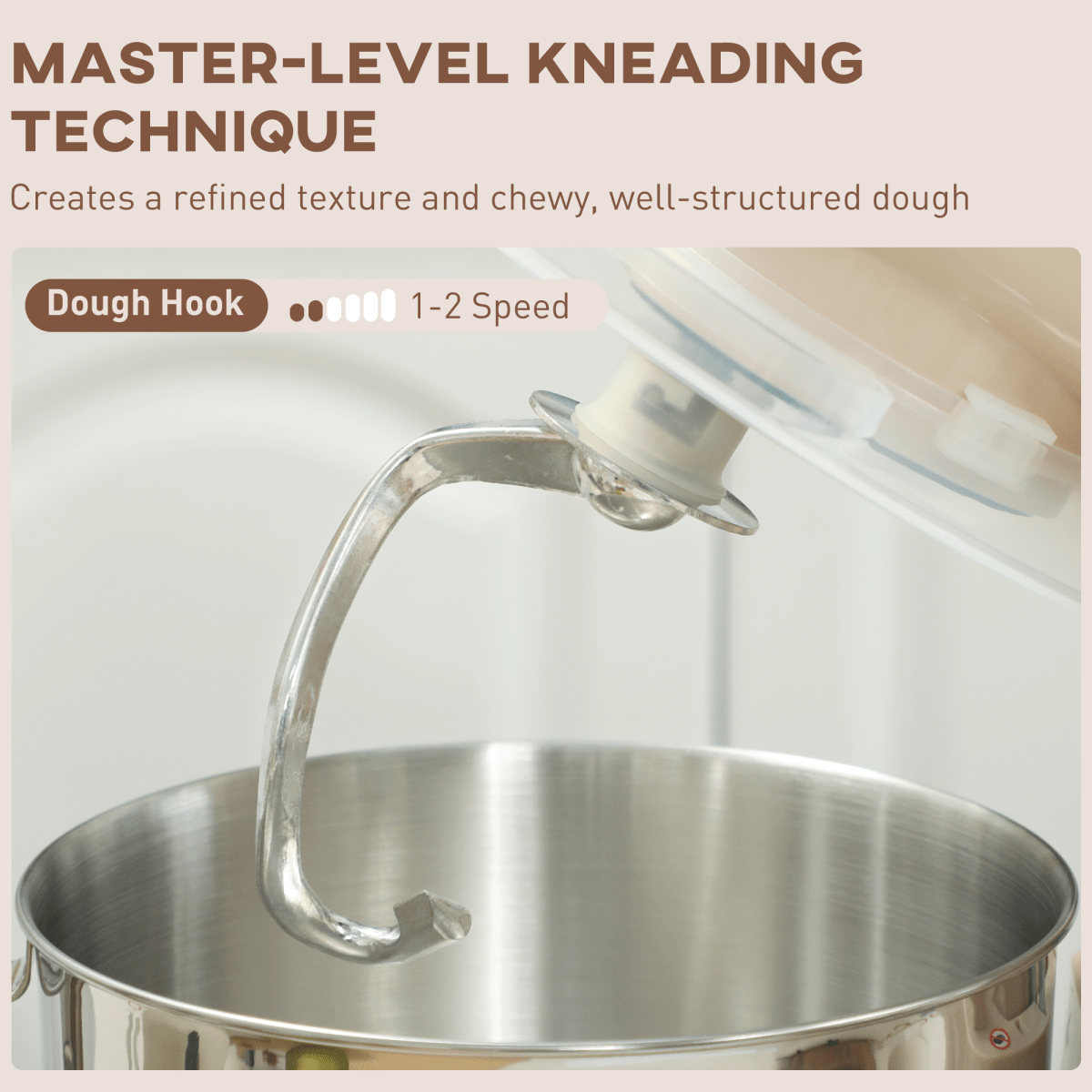 Powerful 1300W Stand Mixer with 4.5L Bowl – Whisk, Knead & Blend in Style! - Fryora