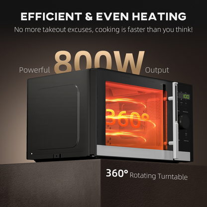 HOMCOM 23L Digital Microwave: Auto Cook, 10 Power Levels, Energy-Efficient!