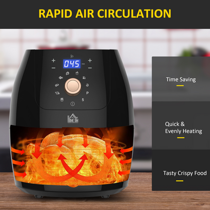 Smart Air Fryer 5.5L Digital Touchscreen - Healthier Cooking, Powerful 1700W!