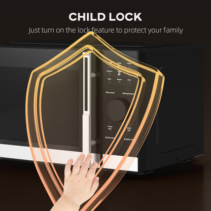 HOMCOM 23L Digital Microwave: Auto Cook, 10 Power Levels, Energy-Efficient!