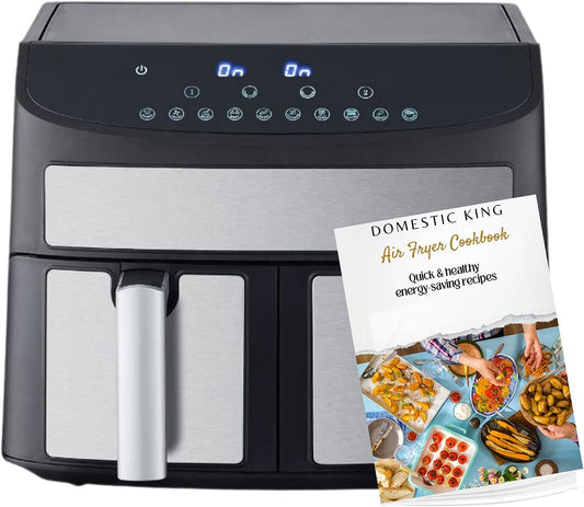 Domestic King 7L Dual Basket Air Fryer - 2400W Power & Precision Cooking - Fryora