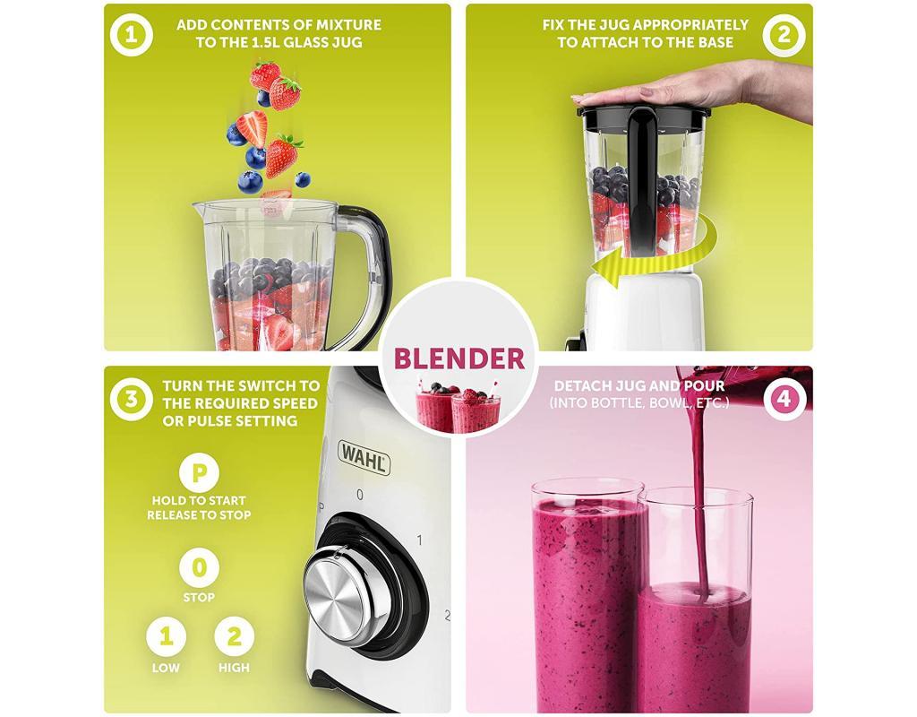 Wahl 500W 1.5L Blender with Grinder - Versatile Kitchen Powerhouse!