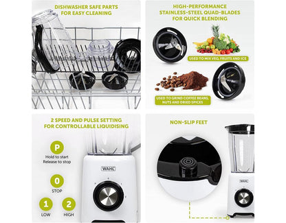 Wahl 500W 1.5L Blender with Grinder - Versatile Kitchen Powerhouse!