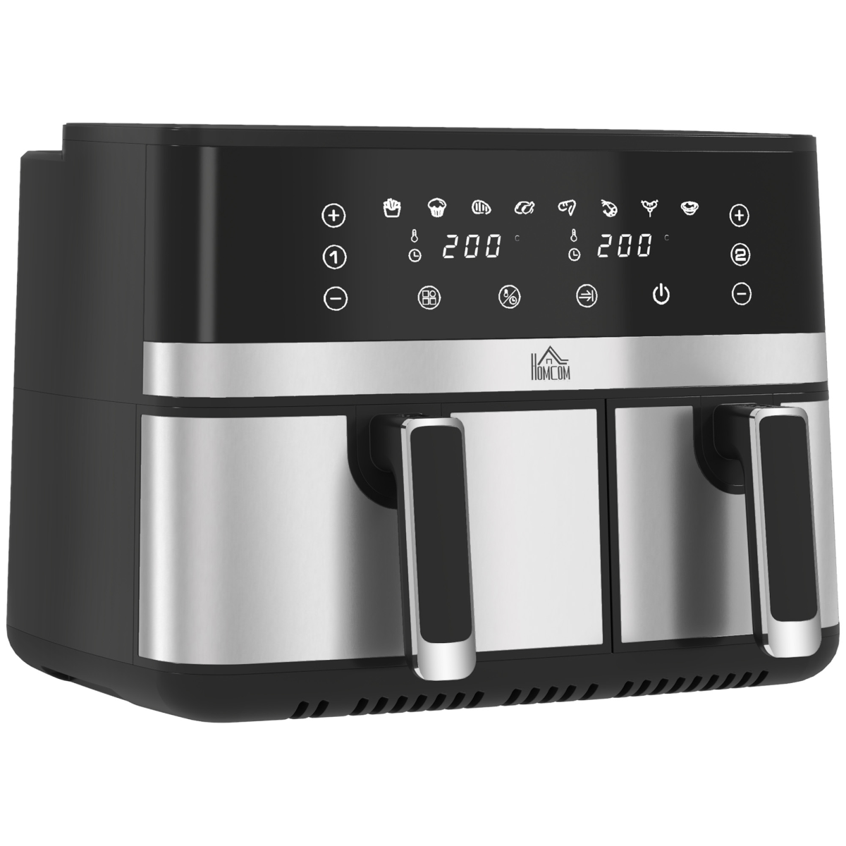 Double Your Flavor: HOMCOM 8.5L Dual Zone Air Fryer with SYNCFinish Technology